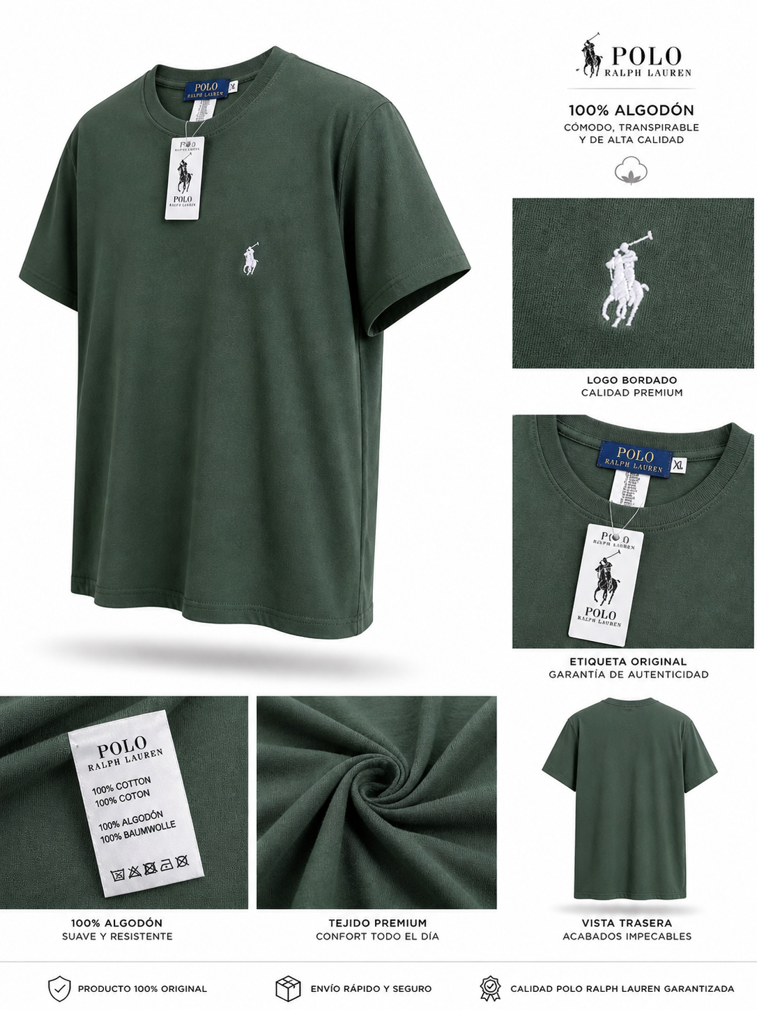 Camiseta Polo Ralph Lauren verde oliva