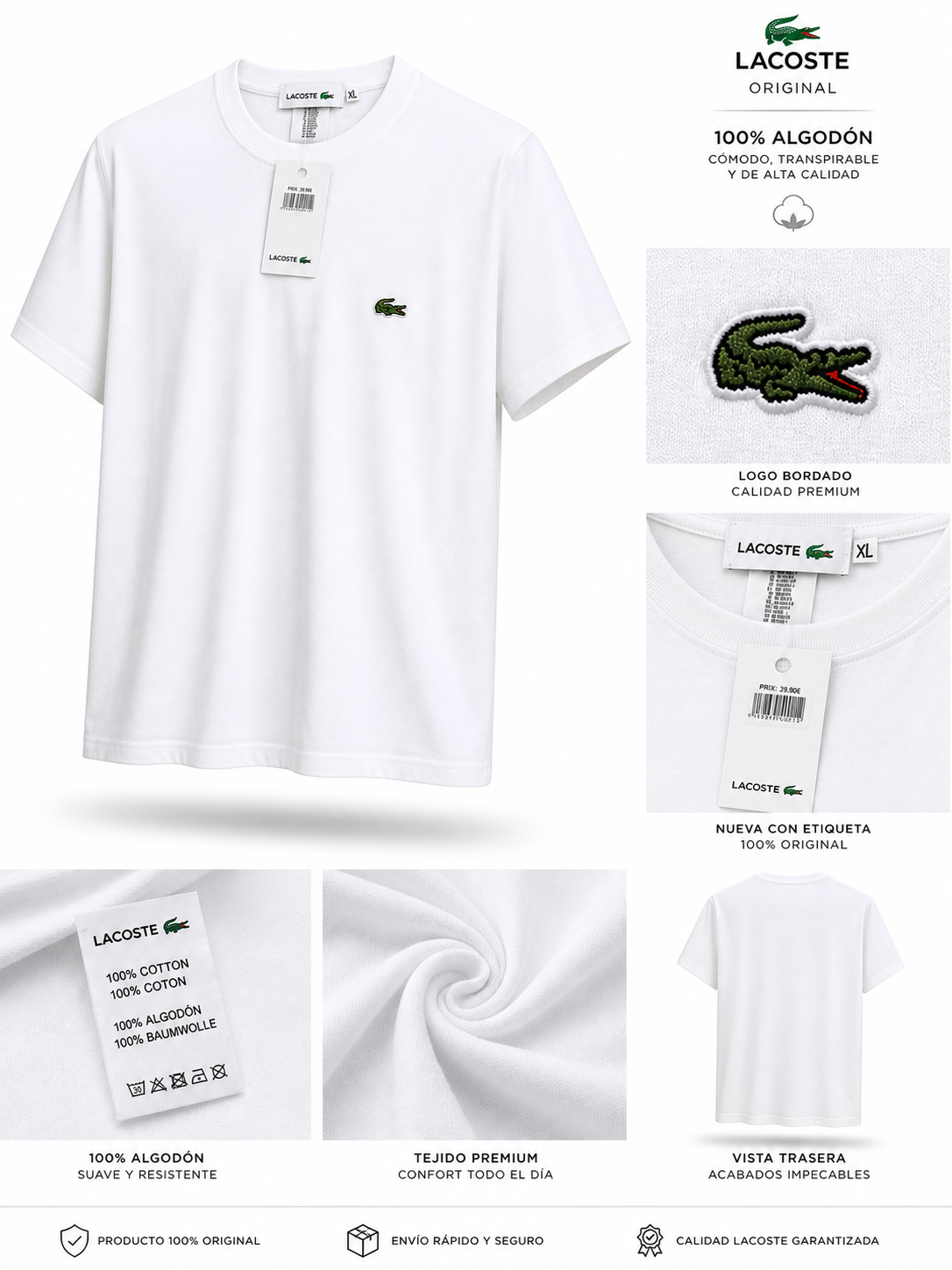 🏷️ LACOSTE BLANCA — NUEVA A ESTRENAR 🐊